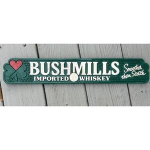 Vintage Bushmills Irish Whiskey Barware Drink Mat Ireland Beer Rail Mat Runner